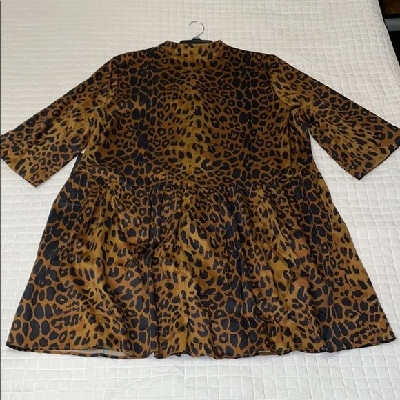 TUCKERNUCK LeopardRoyal Shirt Dress Fits Like a 2XSz XXXL New with Tag